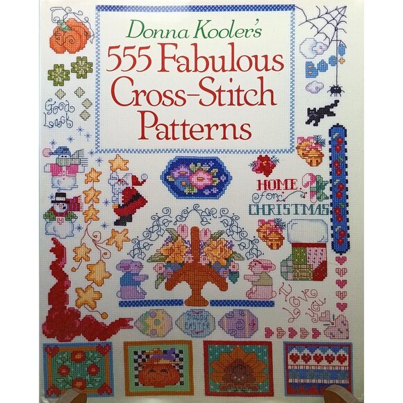 Donna Koolers 555 Fabulous Cross-Stitch Patterns Hardcover Craft Book - Picture 1 of 2